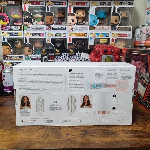 BRAND NEW T3 AireBrush Duo Hair Dryer - White/Rose Gold main image 6